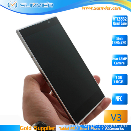 Mtk6582 Quad Core Mobile Phone HD1280X720 with Built in Nfc